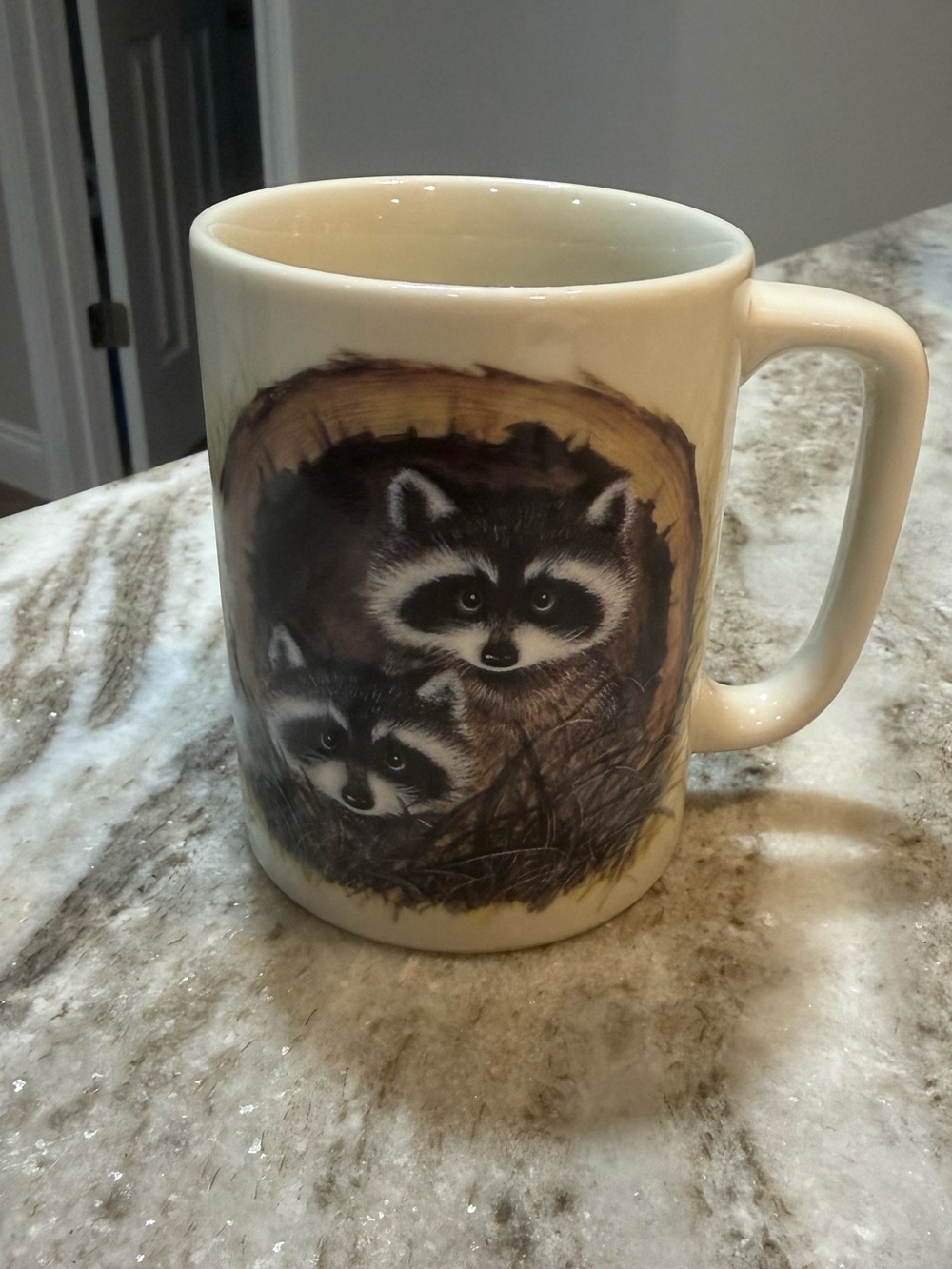Otagiri Japan Raccoon Coffee Mug Vintage Woodland Wildlife Ceramic Cup Nature